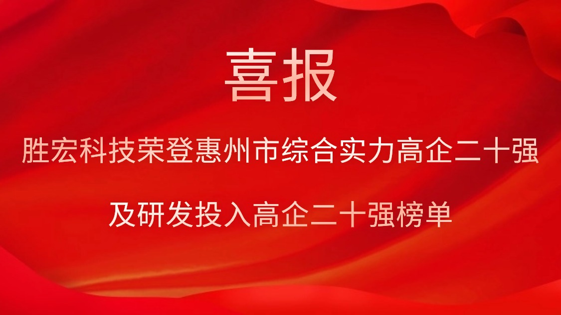 金年会科技荣登惠州市综合实力高企二十强及研发投入高企二十强榜单